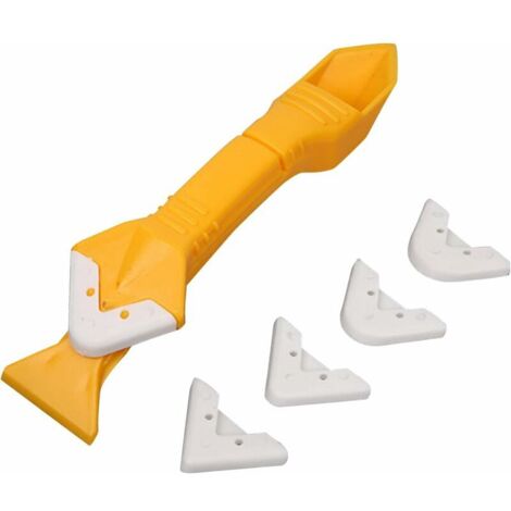 royaluxe - Lisseur Joint Silicone, Nouvelle Mise à Niveau grattoir d'angle de Colle de Verre de calfeutrage, grattoir de coulis d'outil de Finition de Mastic de Silicone,(1pcs) (1/5)