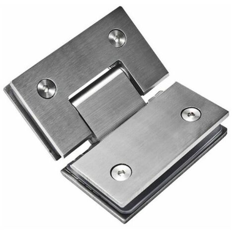 royaluxe - 135° Charnière de Douche sans Cadre à Verre Support de charnières Porte Douche 304 Acier Inoxydable (1/5)