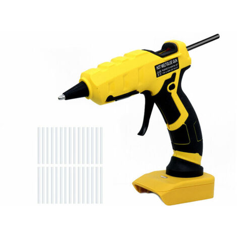 royaluxe - Applicateur d'outil d'extrusion de colle au lithium sans fil portatif de machine de colle thermofusible électrique, interface YellowDeWalt (1/5)