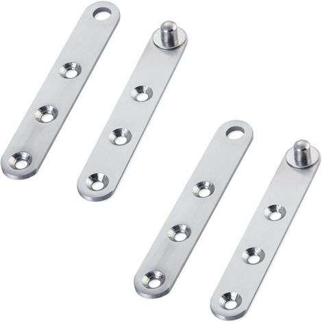 royaluxe- Lot de 2 charnières de porte pivotantes en acier inoxydable, Pivote à 360 °, Pivote vers le bas, Pour porte d'armoire, armoire à chaussures (1/5)