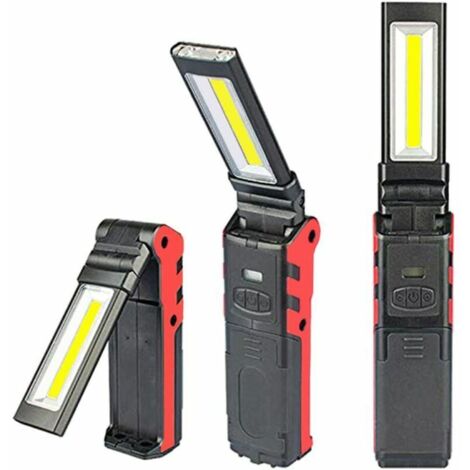 royaluxe -Lampe de Travail USB Rechargeable Lampe, COB Torche Lampe de Poche,LED Lampe inspection avec Base magnétique Pour Camping Lampe pour Garage, camping, urgence(1 PC) (1/5)