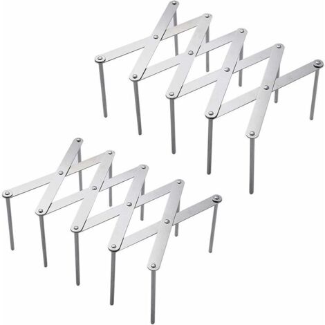 royaluxe -Support pour couvercles en acier inoxydable, Ustensile de cuisine organisateur, Support Désign et Ajustable pour Ranger Casserole Couvercles en Verre(2 pièces) (1/5)