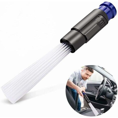 royaluxe -Embout aspirateur dus,dusty brush,clean brosse aspirateur,paille aspirateur,avec 30 pailles flexibles,comme Trou d'Aération, Clavier, Tiroir, Voiture, Bijoux, Plante(Bleu) (1/5)
