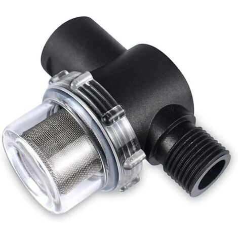royaluxe -Filtre à Mailles En Ligne,Pompe Eau Filtre à Tamis Accessoires De Modification Des Voies Navigables Filtre à Eau Universel Pour Camping-Car Pompe à Eau Pour Camping-Car, Noir