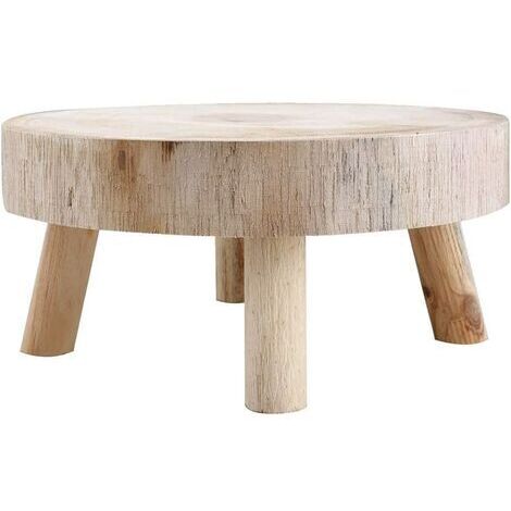 royaluxe -Mini tabouret en bois pour plantes, étagère de présentation pour bonsa, support vintage en grain de bois pour bureau, salle à manger, décoration intérieure et extérieure-S (1/5)