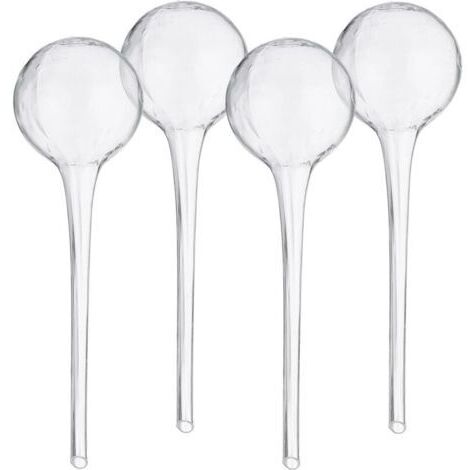 royaluxe -4 Pièces Boules d'Arrosage Automatique Goutte à Goutte Transparentes pour Plantes Distributeur d'Eau (1/4)