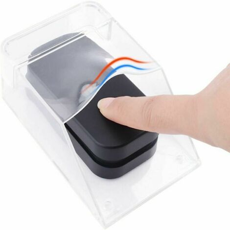 royaluxe -Couvercle Étanche pour Bouton de Sonnette, Housse de Protection Transparente, sans Fil, Support Mural, Protection Sonnette Exterieur Pluie, Coque Étanche pour Contrôle D'accès de Porte (1/5)
