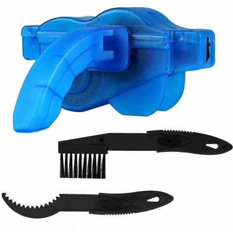 royaluxe -Nettoyant pour Chaîne de Vélo Nettoyage Chaine Velo Nettoyant Chaîne Vélo Bleu et Brosse Chaîne Noire Pratique Pour Nettoyer les Chaînes de Vélo et de Moto (1/5)