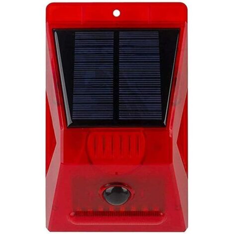 royaluxe -Alarme d'intrusion solaire extérie, alarme, stroboscope indépendant de l'alarme, alarme sonore et visuelle, stroboscope a de 129db