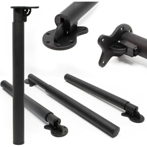 royaluxe -1x pied de table noir réglable en haut 70-110cm