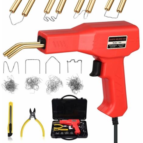 royaluxe -50W Outils de Soudeur pour Pare-chocs de Voiture, Soudage Plastique Machine, Kit de Réparation de Pare-chocs de Voiture Agrafeuses à Chaud Machine avec 200 PCS D'agrafes (1/5)