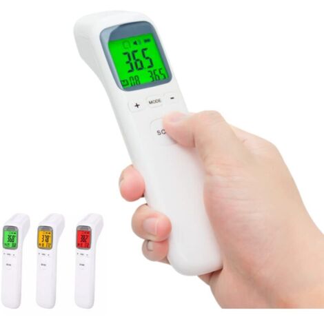 royaluxe -Thermomètre frontal pour usage domestique UK CE approuvé médical sans contact 3 en 1 température corporelle auriculaire Thermomètre infrarouge numérique sans contact pour bébé adulte grand é (1/5)