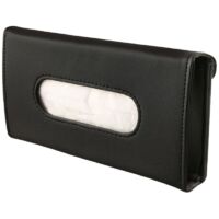 royaluxe - Boîte de Mouchoirs pour Pare-Soleil de Voiture, Voiture en Cuir Accessoires De Pare-Soleil Porte-Papier Mouchoir Clip, Conteneurs de Stockage de Mouchoirs en Cuir (Noir),