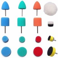 royaluxe - Mini éponge de polissage, ensemble de polissage, 16 pièces 15 mm 25 mm ensemble de boules de polissage pour le polissage de voiture avec des outils rotatifs électriques