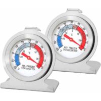 royaluxe -Thermomètre Réfrigérateur, Thermomètre Numérique Pour Tester le Réfrigérateur, Thermometre frigo, Thermomètre de Congélation, Petit Thermomètre Rond et Précis, Qualité de Sécurité