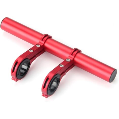 Deposito Biciclette, Staffa di Prolunga per Luce per Bici, Prolunga per Manubrio per Bicicletta in Lega di Alluminio per Bicicletta Doppia Estensione per Manubrio MTB, Moto, Bici Elettrica, Rosso-RAPA