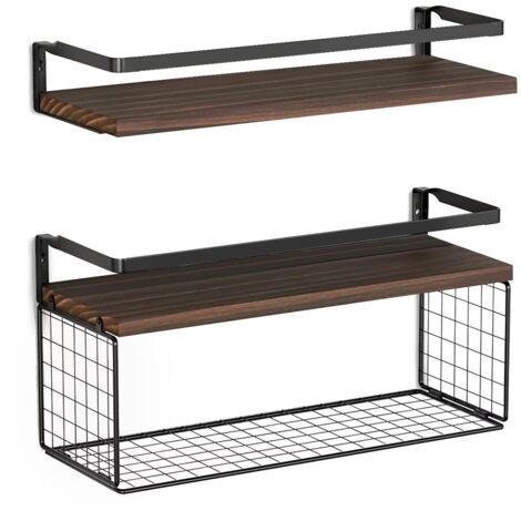 Mensola e portaoggetti per doccia-Mensola e portaoggetti per doccia, Mensole sospese con cestello portaoggetti in filo metallico, Mensole da bagno sopra il WC con ringhiera protettiva in metallo, Mens (1/5)