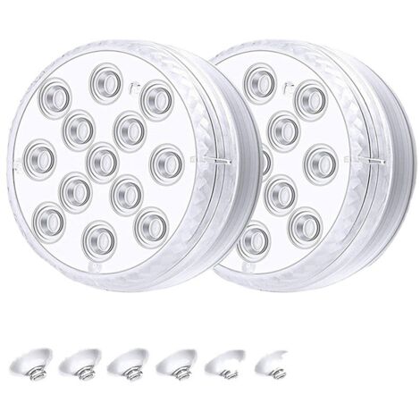 Stock Líder Luci Sommergibili Per Piscina Con Telecomando - RGB Multicolore, IP68 Impermeabili, A Batteria, Per Accessori Piscina E Illuminazione