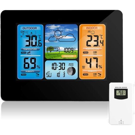 La Crosse Technology Stazione Meteorologica Wireless Orizzontale A Colori Con Sensore Remoto E Previsioni Animate