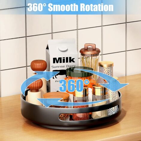 Organizer Girevole 360° In Legno Di Bambù 30 Cm – Piattaforma Rotante Per Cucina E Dispensa