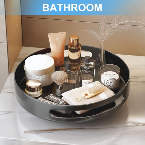 Organizer Girevole 360° In Bambù Da 30 Cm - Piattaforma Girevole Con Base Antiscivolo Per Cucina, Dispensa E Frigorifero - 5