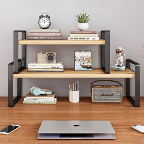 Libreria a 6 ripiani, ripiani verticali con ante e cassetti, ripiani in stile industriale, ripiani in acciaio, marmo bianco con cornice dorata. | Leroy Merlin