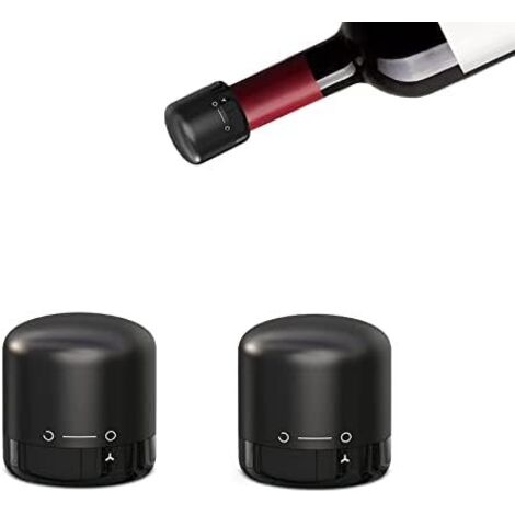 Tappi per vino, confezione da 2 tappi per bottiglie di vino, tappi per vino riutilizzabili, conservanti per vino, tappi per vino per mantenere il vino fresco, i migliori regali per gli amanti del vino (1/5)