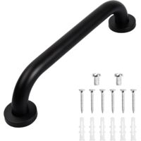 1 maniglia per vasca da bagno, barra di sostegno antiscivolo per doccia, adatta per anziani/bagno/cucina, 30 cm (nero)