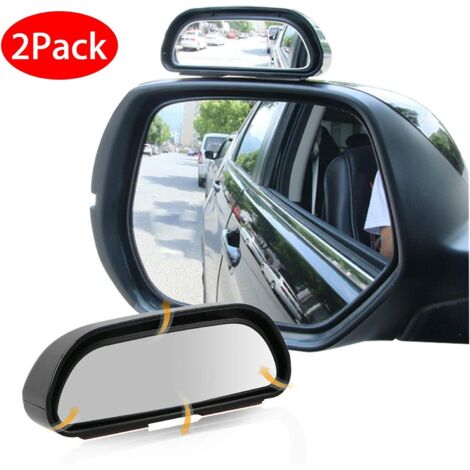 Espejo de punto ciego, juego de 2, derecho e izquierdo, ajustable 360 grados, espejo retrovisor lateral de gran angular, espejo de punto ciego universal, RAPANDA