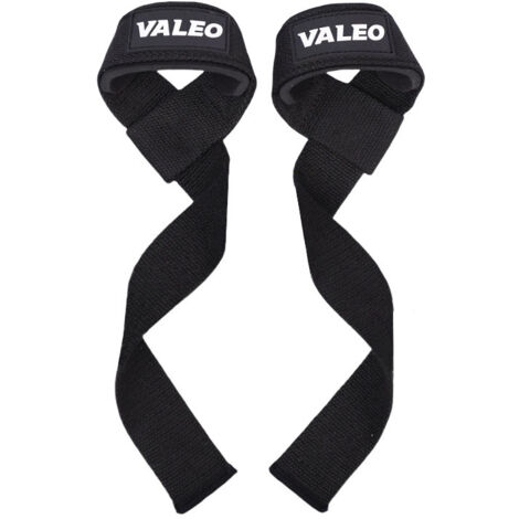 Correas de levantamiento profesionales de 56 cm para culturismo, entrenamiento de fuerza y fitness. Adecuadas para hombres y mujeres (negras). (1/5)