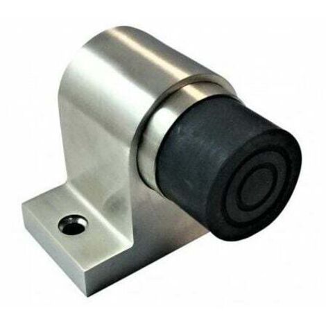 Tope de puerta robusto para puertas de 120 kg de peso, con resorte, acero inoxidable 304, finamente pulido (1/2)