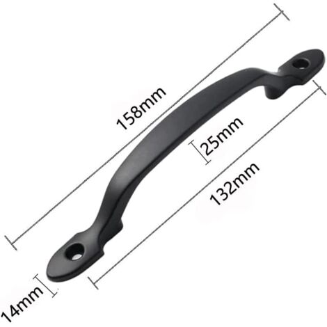 Juego De 2 Tiradores De Puerta Blancos Clásicos - 100 Mm De Largo, Plástico Semi-mate, Para Cocina, Baño, Dormitorio O Caravana