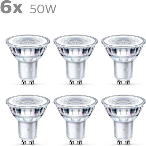 LED Classic, equivalente a 50 W, GU10, paquete de 6, blanco cálido (2700 Kelvin), 355 lúmenes, reflector (1/5)