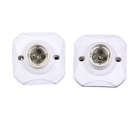 Douille E27 Pour Plafond Lot De 6 Douilles Ampoule E27 Klarlight - Support Plastique/Céramique - Max 80W - Pour Plafond/Mural Support Ampoule Céramique