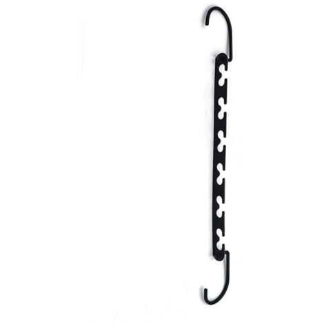 Cintres magiques, lot de 6, horizontaux, verticaux, peu encombrants, organiseur en métal de 10 pouces, noir (1/4)