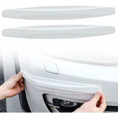 2 bandes de seuil de chargement pour voiture, bandes de seuil de chargement en caoutchouc, protection de seuil de chargement, caoutchouc anti-collision, bandes de caoutchouc anti-collision (blanc) (1/5)