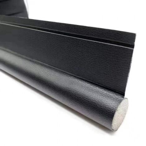 Base de porte simple face de 96 cm avec joint de porte autocollant, coupe-bise et bande antibruit (noir) (1/5)