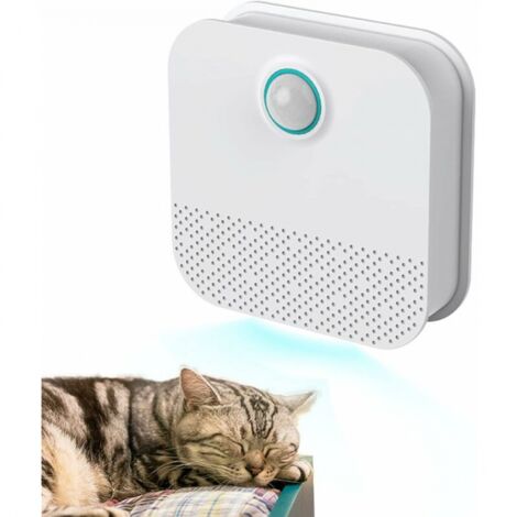 Purificateur d'air intelligent pour animaux de compagnie, chargement USB, désodorisant pour litière pour chat, désodorisant pour chien, mini purificateur d'air, facile à installer (1/5)