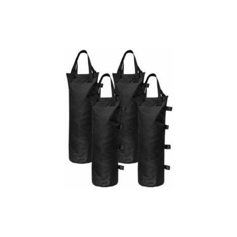 4 sacs de sable et poids pour les pieds des tentes pop-up, parasol noir (1/4)