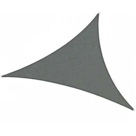 Voile d'ombrage triangulaire 5x5x5 mètres, résistante aux UV et respirante, adaptée aux terrasses ombragées, adaptée aux activités de jardin et de cour, noire (1/5)