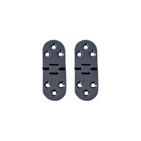 Lot de 10 charnières de table pliantes, charnières de porte d'armoire pliantes plates, charnière de porte d'armoire en alliage de zinc, charnières de porte à bords arrondis, pour table de cuisine (1/4)