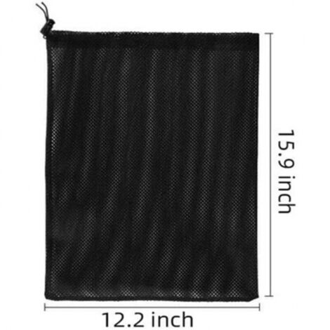 20 Pcs Sac Filtration Aquarium, 15x20cm Sacs En Maille Fine Avec Fermeture à Glissière, Sacs En Filet Réutilisables à Haut Débit, Filtre Media Sac Pour Charbon Actif Anneaux En Céramique, Noir+Blanc
