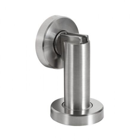 Butée de porte magnétique aspect acier inoxydable - Butée de porte avec accessoires de montage au sol et au mur - Serrure de porte magnétique (1/4)