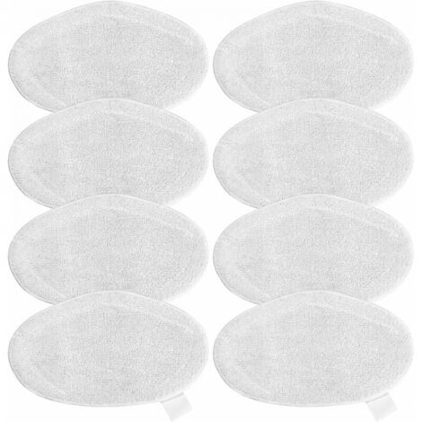 8 chiffons de rechange pour balai Polti Vaporetto, chiffons en fibres de rechange lavables pour le nettoyage à la vapeur (1/3)