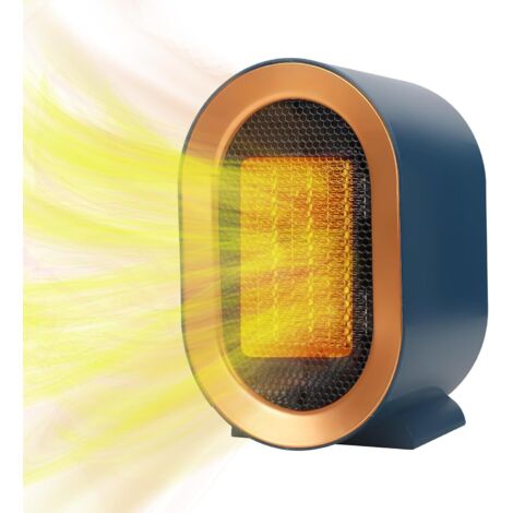Radiateur soufflant PTC silencieux 1 200 W pour la maison et le bureau, chauffage rapide, sûr et économe en énergie, chauffage d'intérieur - Bleu (1/4)
