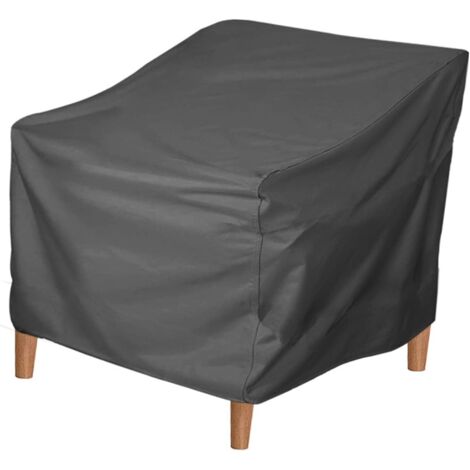 Housse de Chaise de Patio, Housse de Mobilier D'extérieur en Tissu Oxford Résistant à l'eau, Noir 89×79×96.5cm (1/4)