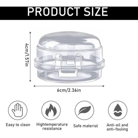 Protection Sécurité Enfant Boutons Cuisinière - 3 Pièces Adhésives Sans Démontage - Compatible Boutons Ø51mm Max