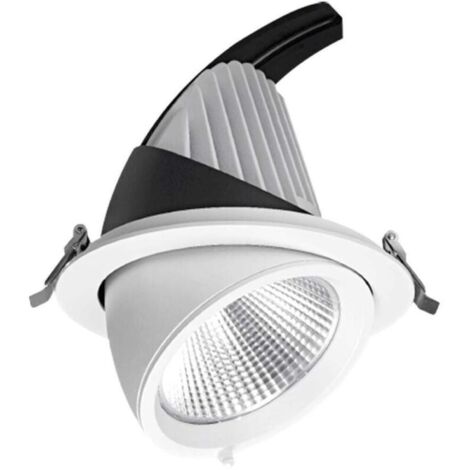Spot LED escargot COB 40W encastrable orientable Transfo EAGLERISE Température de Couleur: Blanc neutre 4000K (1/4)