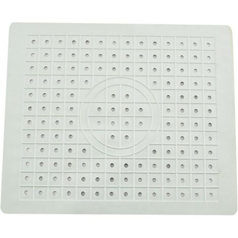 Tapis pour évier de cuisine, tapis pour évier, tapis pour évier en TPR, tapis antidérapant avec filtre à eau, adapté aux salles de bains et aux cuisines (blanc, 31,5 × 26,4 cm) (1/4)