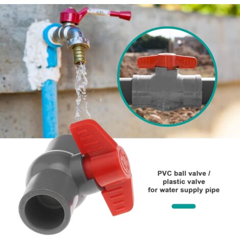 Colcolo Vanne D'Arrêt D'Eau à Bille PVC 50mm Avec Poignée En T - Idéale Irrigation Et Tuyauterie
